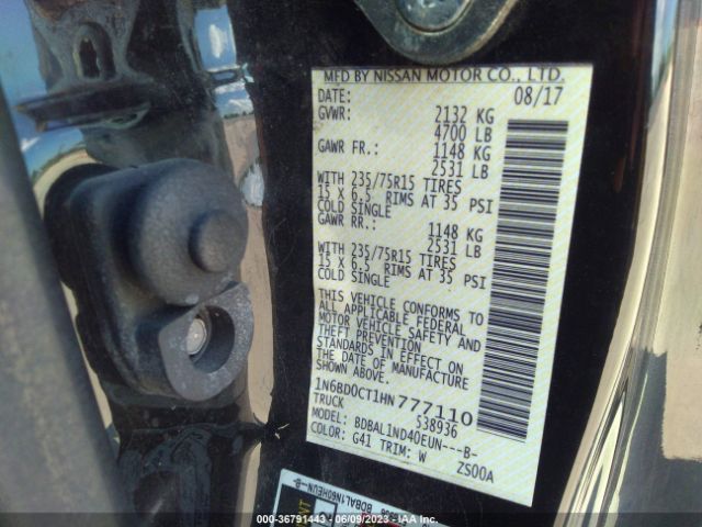 1N6BD0CT1HN777110 Nissan FRONTIER S