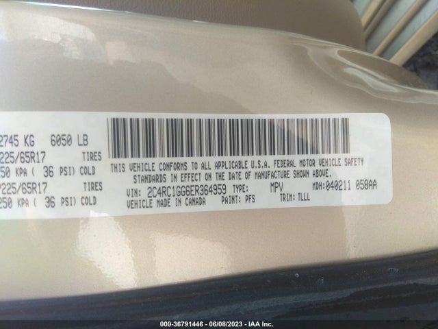 2C4RC1GG6ER364959 Chrysler Town & Country Limited