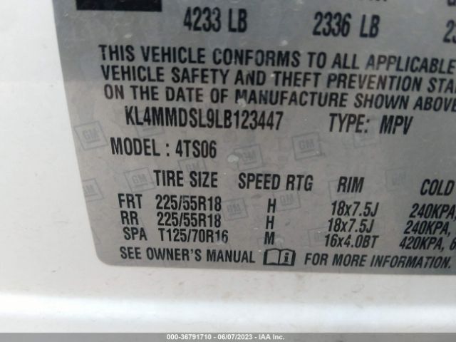 KL4MMDSL9LB123447 Buick Encore Gx Select