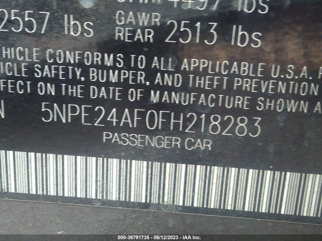 Hyundai Sonata 2.4l Se 2015 5NPE24AF0FH218283 Image 9