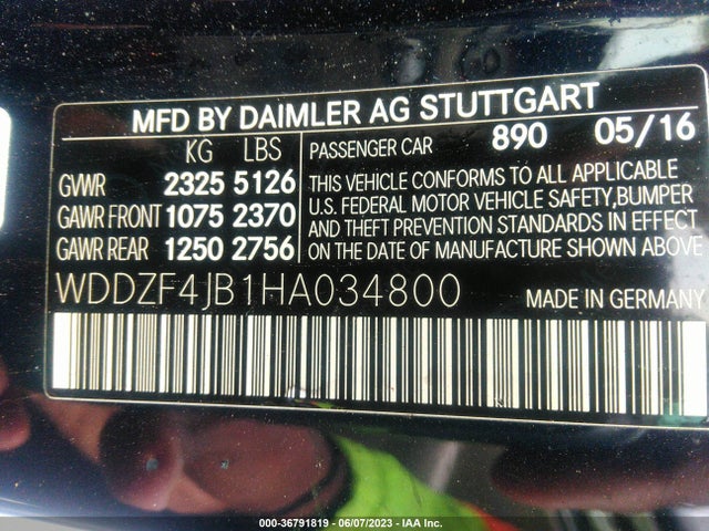 WDDZF4JB1HA034800 Mercedes-Benz E-class E 300