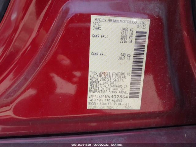 1N4AL3AP3FN402864 Nissan Altima 2.5 S