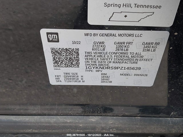 2023 CADILLAC XT5 1GYKNDRS9PZ145639 Photo 8