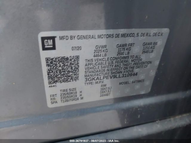 3GKALPEV9LL310944 GMC Terrain Slt