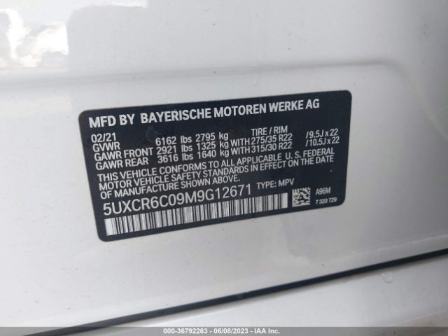 5UXCR6C09M9G12671 BMW X5 Xdrive40i