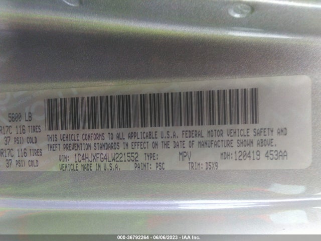 1C4HJXFG4LW221552 Jeep Wrangler Unlimited Rubicon