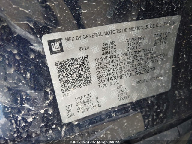 Chevrolet EQUINOX LS 2020 3GNAXHEV0LS620273 Image 9