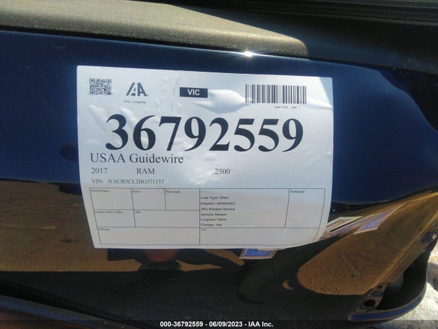 3C6UR5CL2HG571157 RAM 2500 Tradesman