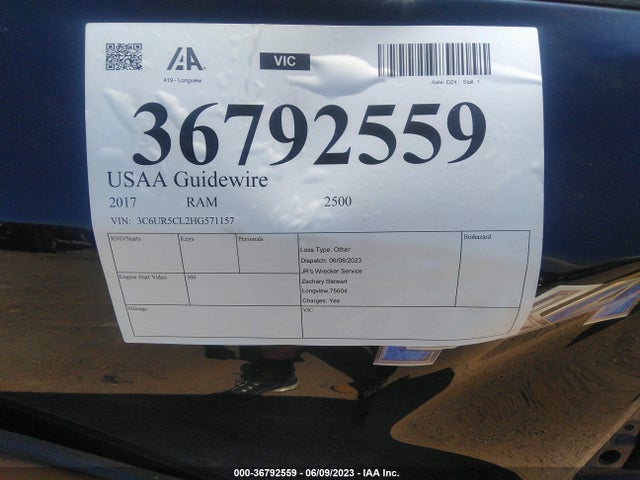 3C6UR5CL2HG571157 RAM 2500 Tradesman