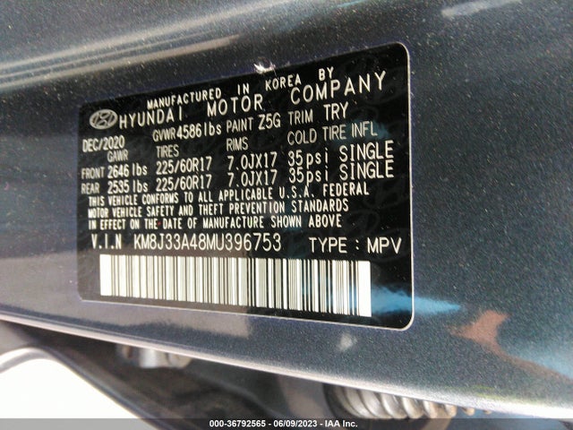 Hyundai Tucson Value 2021 KM8J33A48MU396753 Image 16