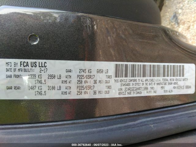 2C4RDGEG0HR711080 Dodge Grand Caravan Gt