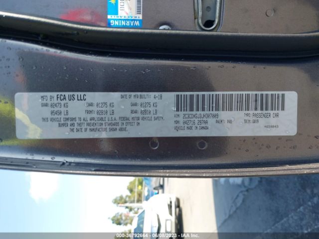 2C3CDXGJ3JH307009 Dodge Charger R/t Scat Pack