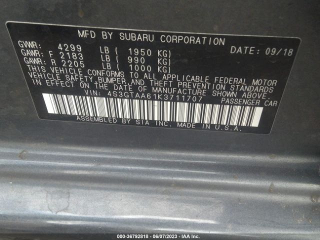 4S3GTAA61K3711707 Subaru Impreza
