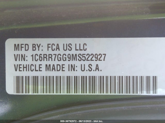 1C6RR7GG9MS522927 RAM 1500 Classic Warlock