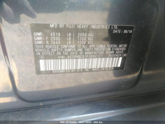4S3BNBC61F3004121 Subaru Legacy 2.5i Premium