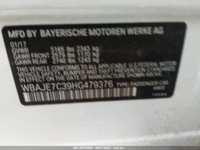 WBAJE7C39HG479376 BMW 5 Series 540i Xdrive