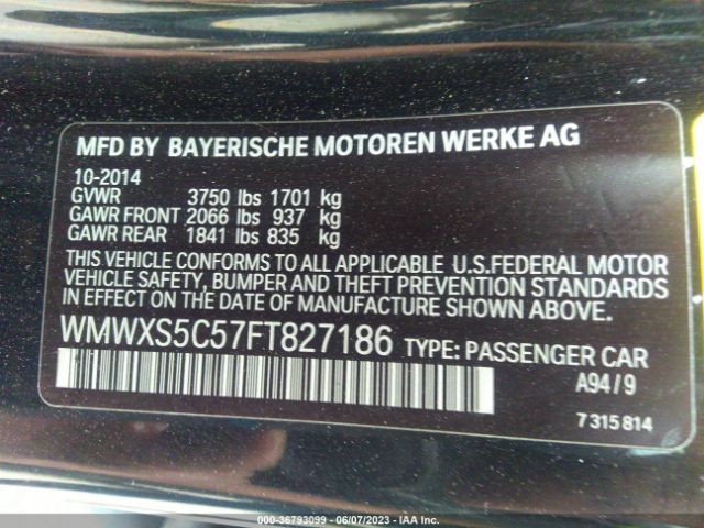 WMWXS5C57FT827186 Mini COOPER HARDTOP 4 DOOR