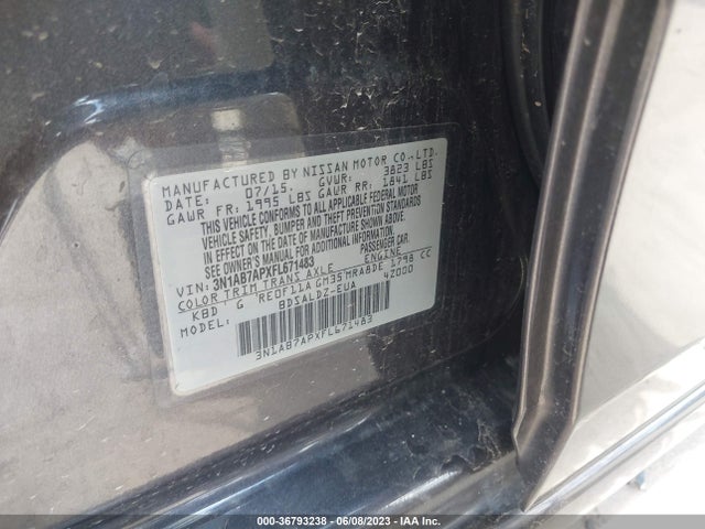Nissan SENTRA SV 2015 3N1AB7APXFL671483 Image 9