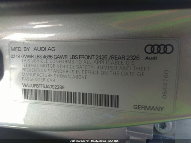 Audi A3 Sportback E-tron Premium/tech Premium 2018 WAUUPBFF6JA092289 Image 16