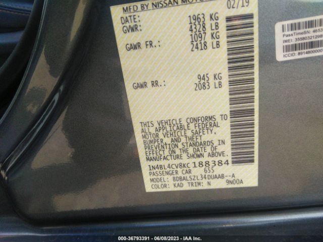 1N4BL4CV8KC188384 Nissan Altima 2.5 Sr