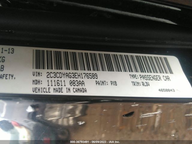 2C3CDYAG3EH176589 Dodge Challenger Sxt Plus