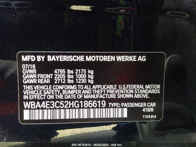 BMW 4 Series 440i 2017 WBA4E3C52HG186619 Image 9