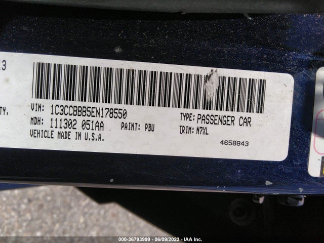 1C3CCBBB5EN178550 Chrysler 200 Touring