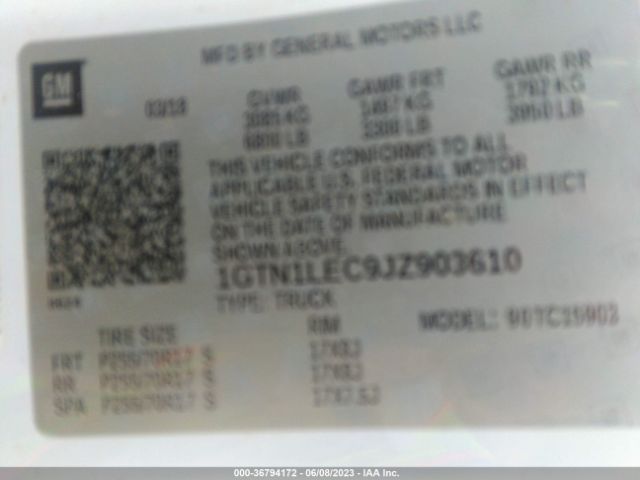 1GTN1LEC9JZ903610 GMC SIERRA 1500