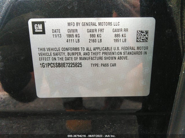 Chevrolet Cruze 1lt 2014 1G1PC5SB8E7225825 Image 11