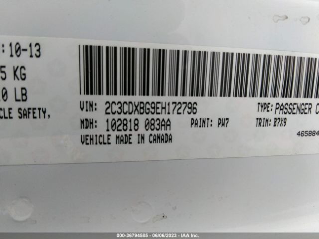 2C3CDXBG9EH172796 Dodge Charger Se