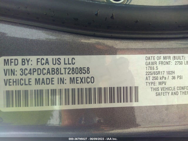 Dodge Journey Se Value 2020 3C4PDCAB8LT280858 Image 9