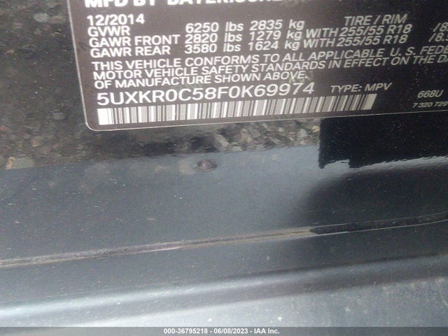 5UXKR0C58F0K69974 BMW X5 Xdrive35i
