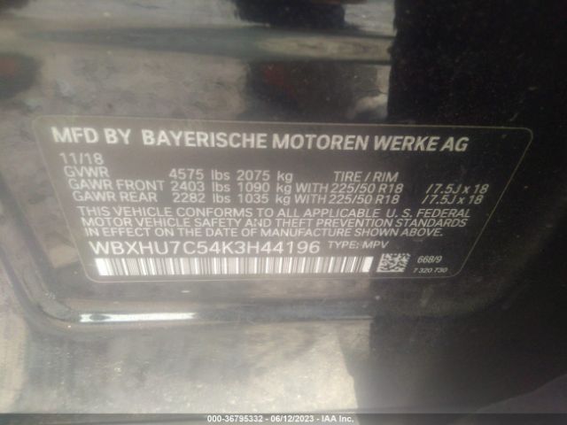 WBXHU7C54K3H44196 BMW X1 Sdrive28i