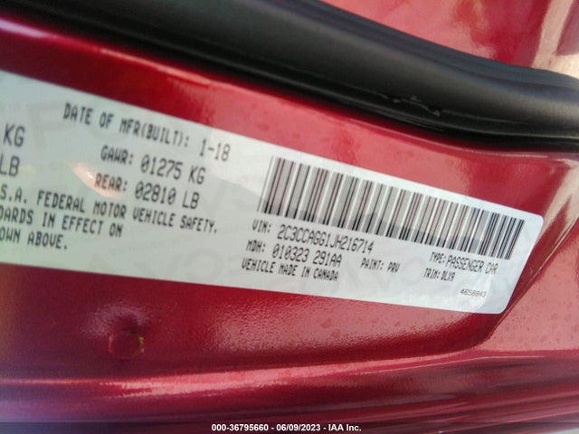2C3CCAGG1JH216714 Chrysler 300 300s