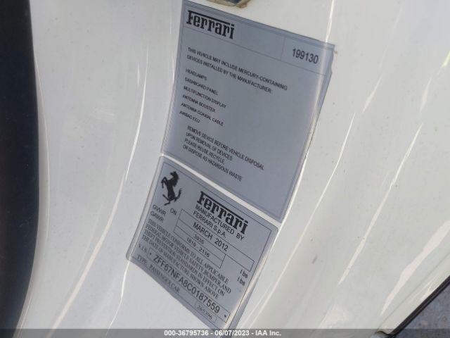 2012 FERRARI 458 ITALIA ZFF67NFA8C0187559 Photo 8