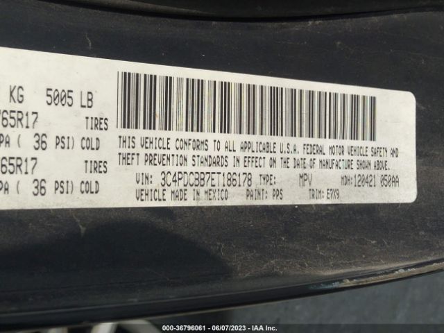 3C4PDCBB7ET186178 Dodge Journey Sxt