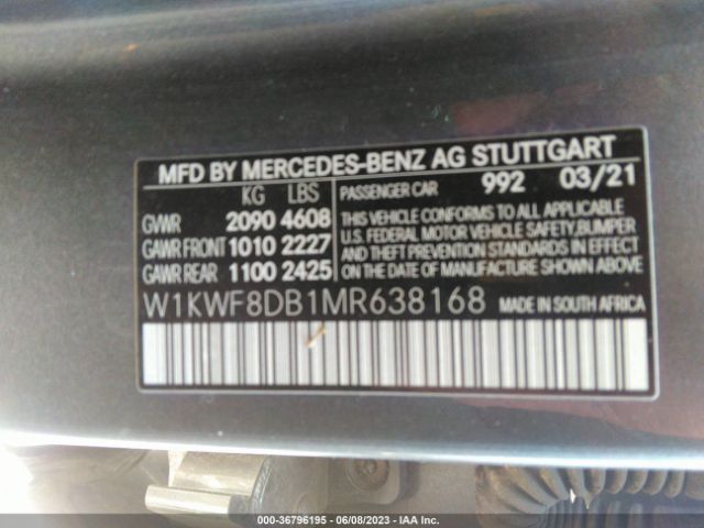 W1KWF8DB1MR638168 Mercedes-Benz C-class C 300