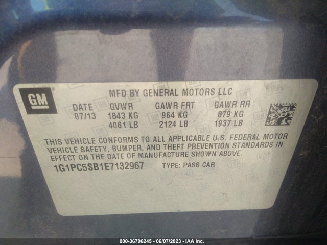 Chevrolet Cruze 1lt 2014 1G1PC5SB1E7132967 Image 10