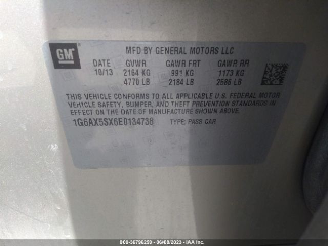 1G6AX5SX6E0134738 Cadillac CTS LUXURY