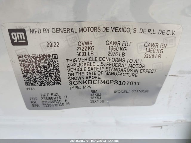Chevrolet Blazer Lt 2023 3GNKBCR46PS107011 Image 9