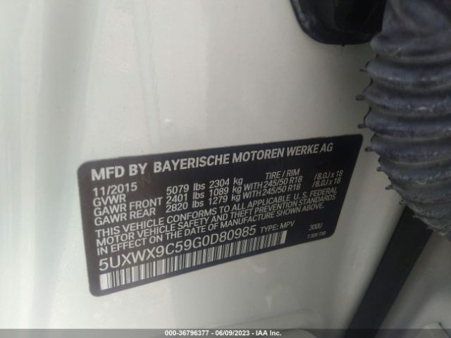 5UXWX9C59G0D80985 BMW X3 Xdrive28i