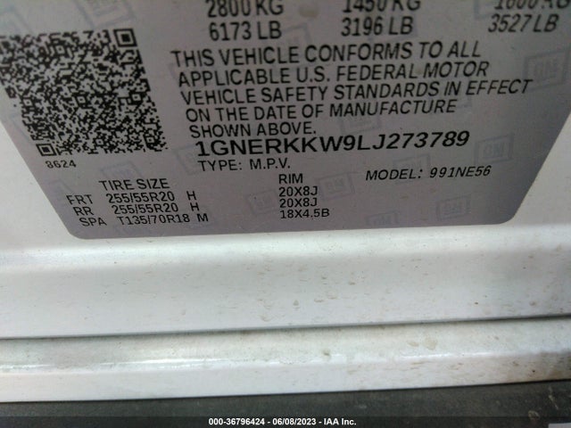 Chevrolet Traverse Premier 2020 1GNERKKW9LJ273789 Image 9