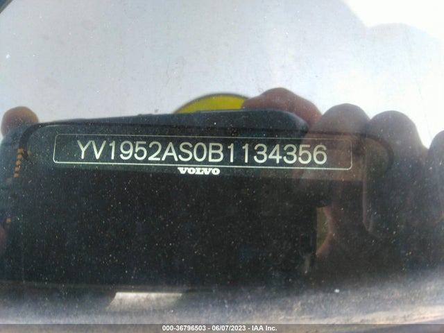 2011 VOLVO S80 3.2L VIN: YV1952AS0B1134356