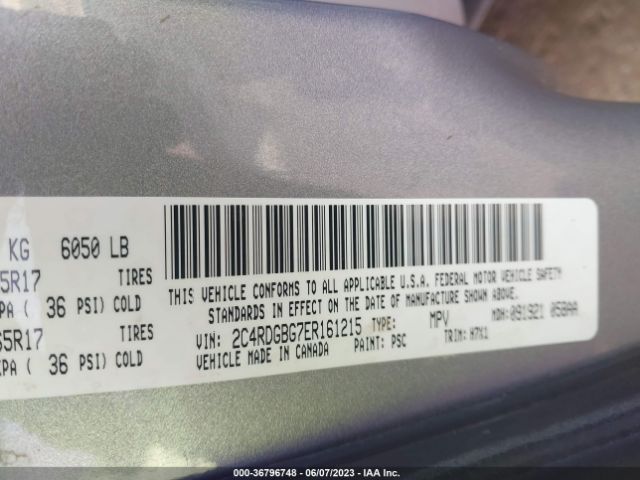 2C4RDGBG7ER161215 Dodge Grand Caravan American Value Pkg