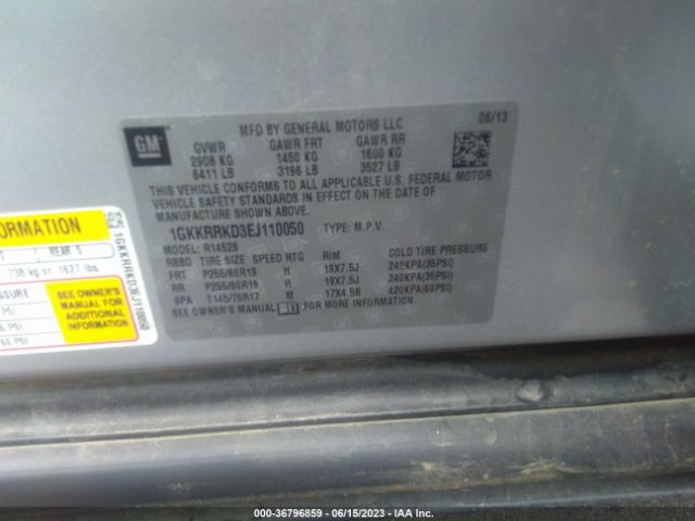 1GKKRRKD3EJ110050 GMC ACADIA SLT