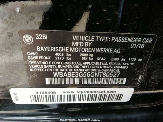 WBA8E3G56GNT80527 BMW 3 Series 328i Xdrive