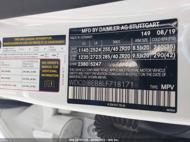 2020 Mercedes-Benz GLC-Class Coupe, VIN: WDC0J8EB8LF718171