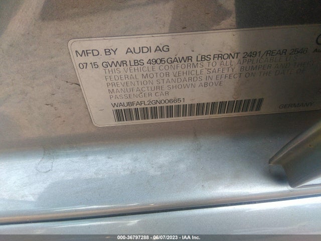 WAUBFAFL2GN006651 Audi A4 PREMIUM