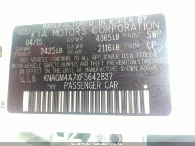 KNAGM4A7XF5642837 KIA Optima Lx