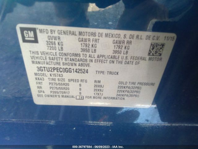 3GTU2PEC0GG142524 GMC Sierra 1500 Denali